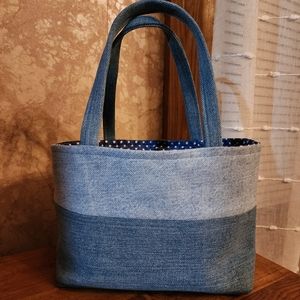 Denim mini tote